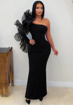 Women Slash Shoulder Maxi Dress