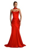 Women Prom Fishtail Evening Dress with Scarf（Processing time need 3-6 days）