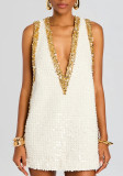 Women Spring and Autumn Sequined Party Dress