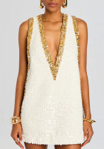 Women Spring and Autumn Sequined Party Dress