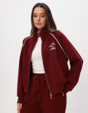 Women Composite Autumn and Winter American Zipper Hoodies and Pant Two-Piece Set