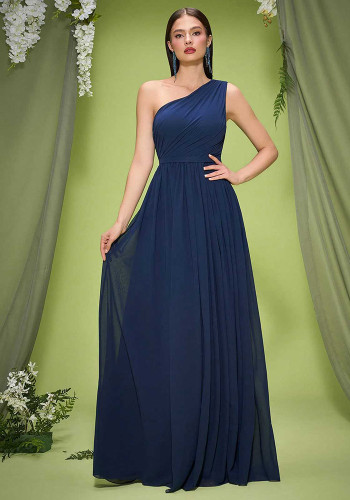 Women Elegant One-Shoulder Formal Party Evening Dresss