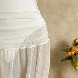 Women Sexy Swimsuit Mesh Maxi Dress Solid Two Pieces