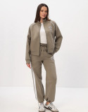 Women Composite Autumn and Winter American Zipper Hoodies and Pant Two-Piece Set
