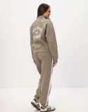 Women Composite Autumn and Winter American Zipper Hoodies and Pant Two-Piece Set