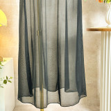 Women Sexy Swimsuit Mesh Maxi Dress Solid Two Pieces