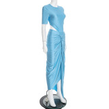 Women Chic Slim-Fit Bodysuit and Skirt Two-Piece Set