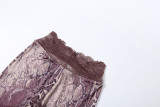 Women Summer Sexy Leopard Print Slim-Fit Strap Top & Pants Set