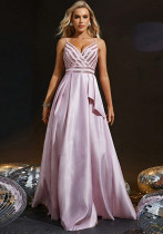 Women Formal Party V-Neck Strap Maxi Evening Dress Women Formal Party V-Neck Strap Maxi Evening Dress
