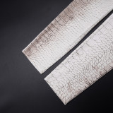 Women Sexy Long-Sleeve Snake Print Slim-Fit Jumpsuit