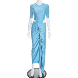 Women Chic Slim-Fit Bodysuit and Skirt Two-Piece Set