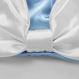 Women Summer Bow Detail Slim-Fit Chic Strapless Mini Dress