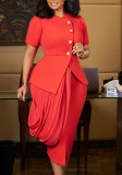 African Women elegant top and skirt two-piece set