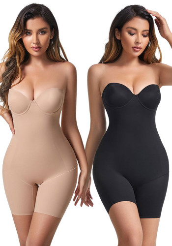 Women Off-Shoulder Wedding Dresses Basics with Waist-Cinching Bra Bodycon Shapewear