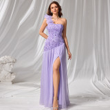 Women Solid Petal Strap Bandeau Dress