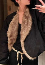 Winter Women's Faux Fur Oversized Jacket with Large Collar