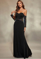 Spring Women's Chic Strapless Sexy Slim Fit Evening Dress（Processing time need 3-6 days）