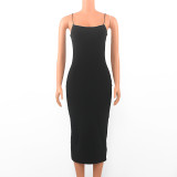Spring/Summer Women's Sexy Chic Strap Low Back Slim Long Dress