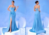 Women's Luxury Beaded Rhinestone Lace-Up Elegant Evening Gown（Processing time need 3-6 days）