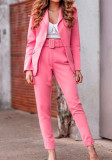 Autumn/Winter Women's Casual Long Sleeve Blazer and Pants Suit Set