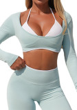 Women's Activewear High Stretch Colorblock Long Sleeve Running Yoga Top