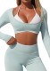 Women's Activewear High Stretch Colorblock Long Sleeve Running Yoga Top