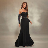 Spring Women's Chic Strapless Sexy Slim Fit Evening Dress（Processing time need 3-6 days）