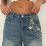 Autumn/Winter Accessories Hip-Hop Punk Moth Denim Waist Chain Belt