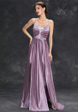 Women's Chic Strap Low Back Long Sequin Evening Gown（Processing time need 3-6 days）