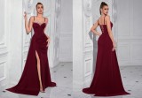Women's Luxury Beaded Rhinestone Lace-Up Elegant Evening Gown（Processing time need 3-6 days）