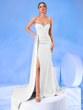 Women's Luxury Beaded Rhinestone Lace-Up Elegant Evening Gown（Processing time need 3-6 days）