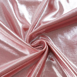 Women's Fashion Shiny Slash Shoulder Sleeveless Bodycon Mini Dress