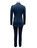 Autumn/Winter Women's Casual Long Sleeve Blazer and Pants Suit Set