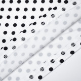 Women's Fashion Polka Dot Colorblock Sexy Strapless Top and Shorts Two-Piece Set