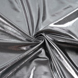 Women's Fashion Shiny Slash Shoulder Sleeveless Bodycon Mini Dress