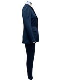 Autumn/Winter Women's Casual Long Sleeve Blazer and Pants Suit Set
