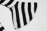 Summer Women's Sexy Long Sleeve Striped Printed Dress