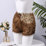 Autumn Women's Trendy Printed Fringe Leopard Shorts