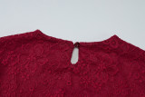 Women Summer Jacquard Bodysuit and Gathered Ribbon Irregular Skirt Two-Piece Set