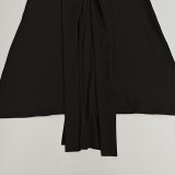 Women Winter Off-Sleeve Long-Sleeved Ruffled Bodycon Dress