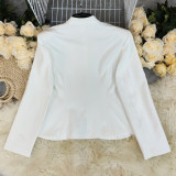 Women Solid Blazer Jacket