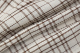 Women Winter Casual French Button-Up Short-Sleeve Plaid Shirt Top