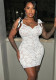 Women Autumn Sexy See-Through Lace-Up Strap Tight-Fitting Bodycon Dress