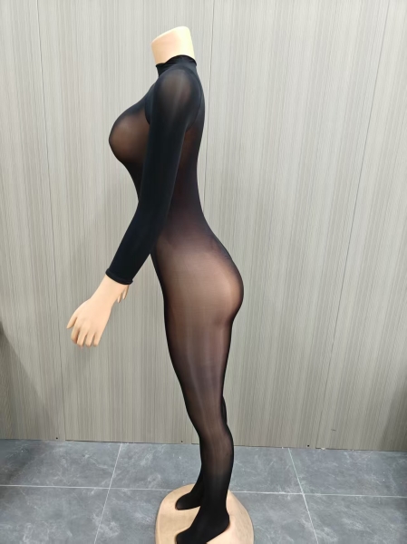 See-Through Seamless Stretch Jumpsuit for Club & Intimate Wear