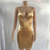 Women Summer Sexy Cut-Out Strap Bodycon Dress