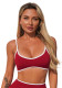 Women Seamless Color-Block Shockproof Sports Bra Outdoor Fitness Top