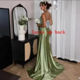 Women High-Waist Split Strap Boned Slim-Fit Evening Gown（Processing time need 3-6 days）