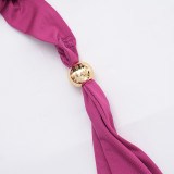 Women Plunge Neck Halter Low Back Lace-Up Top & Shorts Two-Piece Set