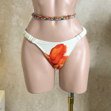 Women Fashion Sexy Printed Two-Piece Bikini Swimwear