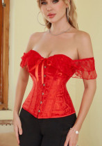 Women Lace Boned Corset Cosplay Costume